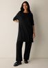 Superfine Merino Crew Neck Long Top in Regenerative Wool