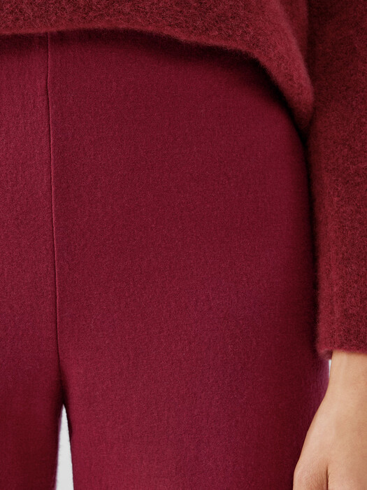 Boiled Wool Jersey Wide-Leg Pant