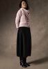 Mohair Plush M&eacute;lange Crew Neck Cardigan