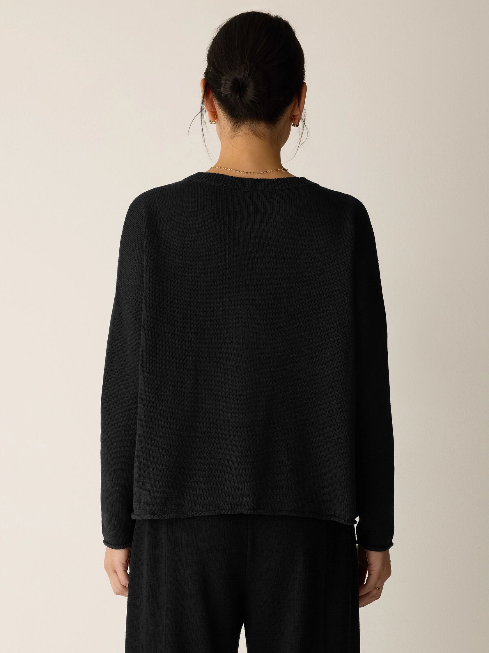 Organic Linen Cotton Crew Neck Top