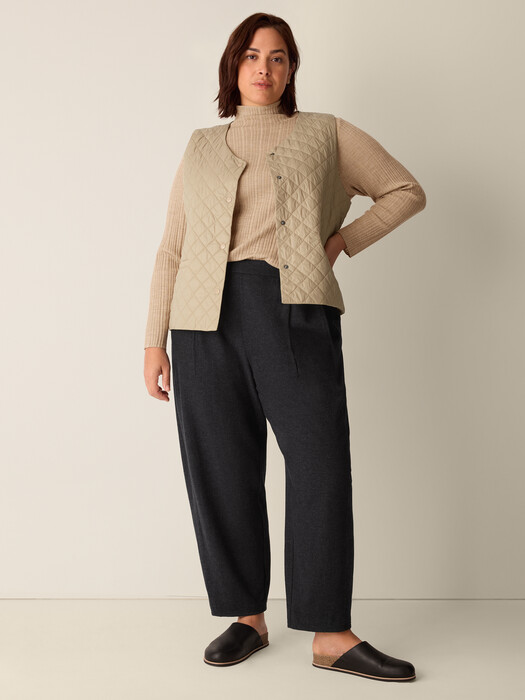 Mélange Boiled Wool Jersey Lantern Pant in Regenerative Wool