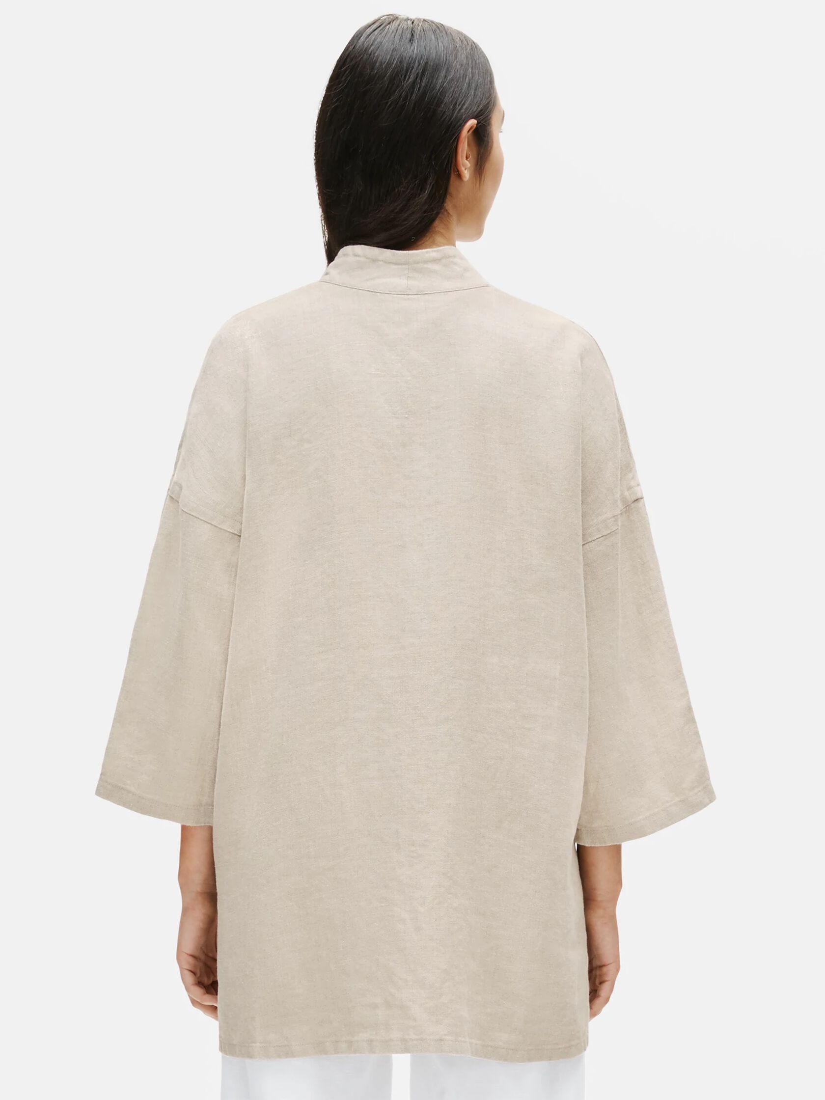 Heavy Organic Linen 3/4-Sleeve Jacket