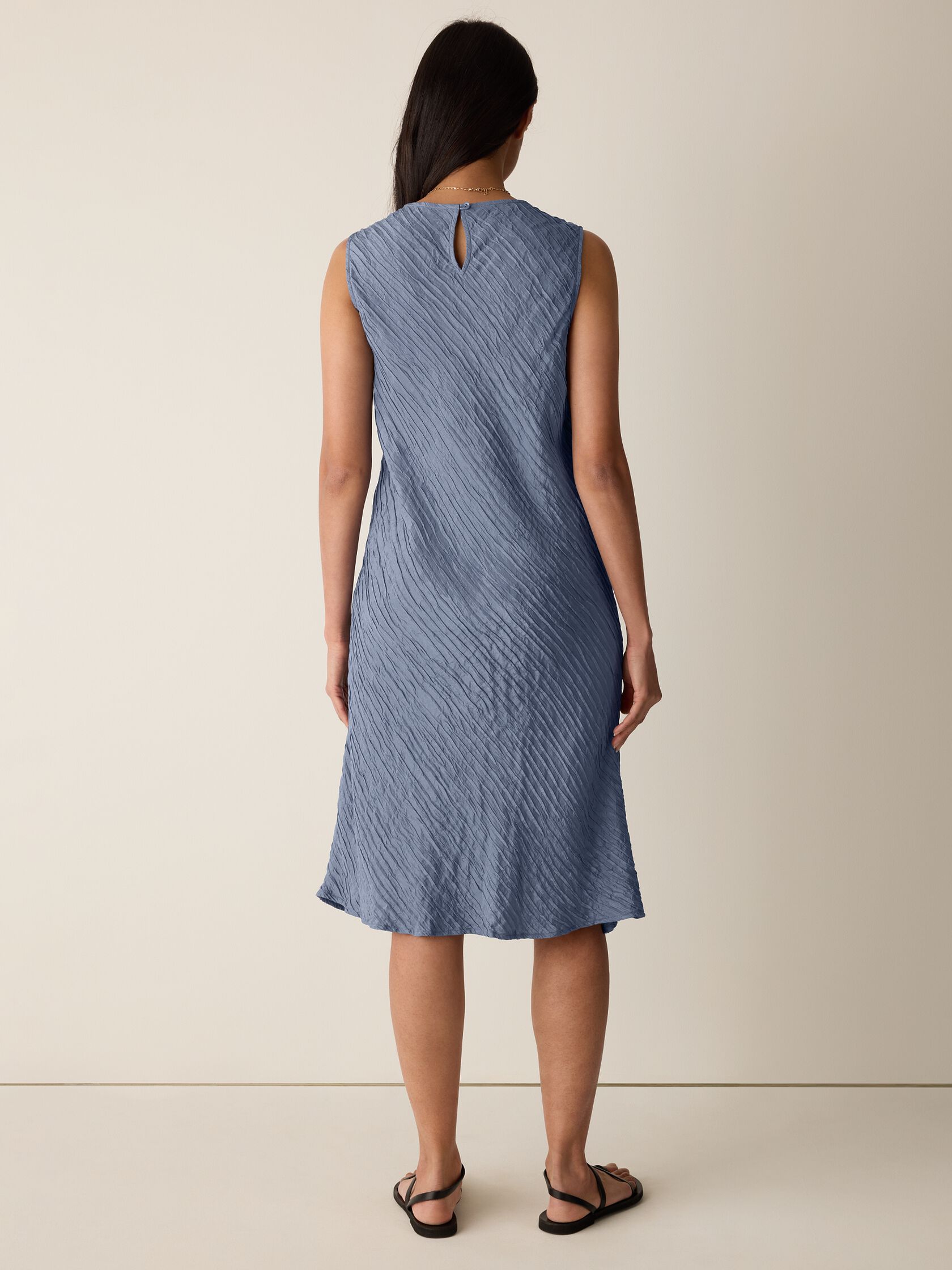 Textured Silk Jacquard Wrap Dress