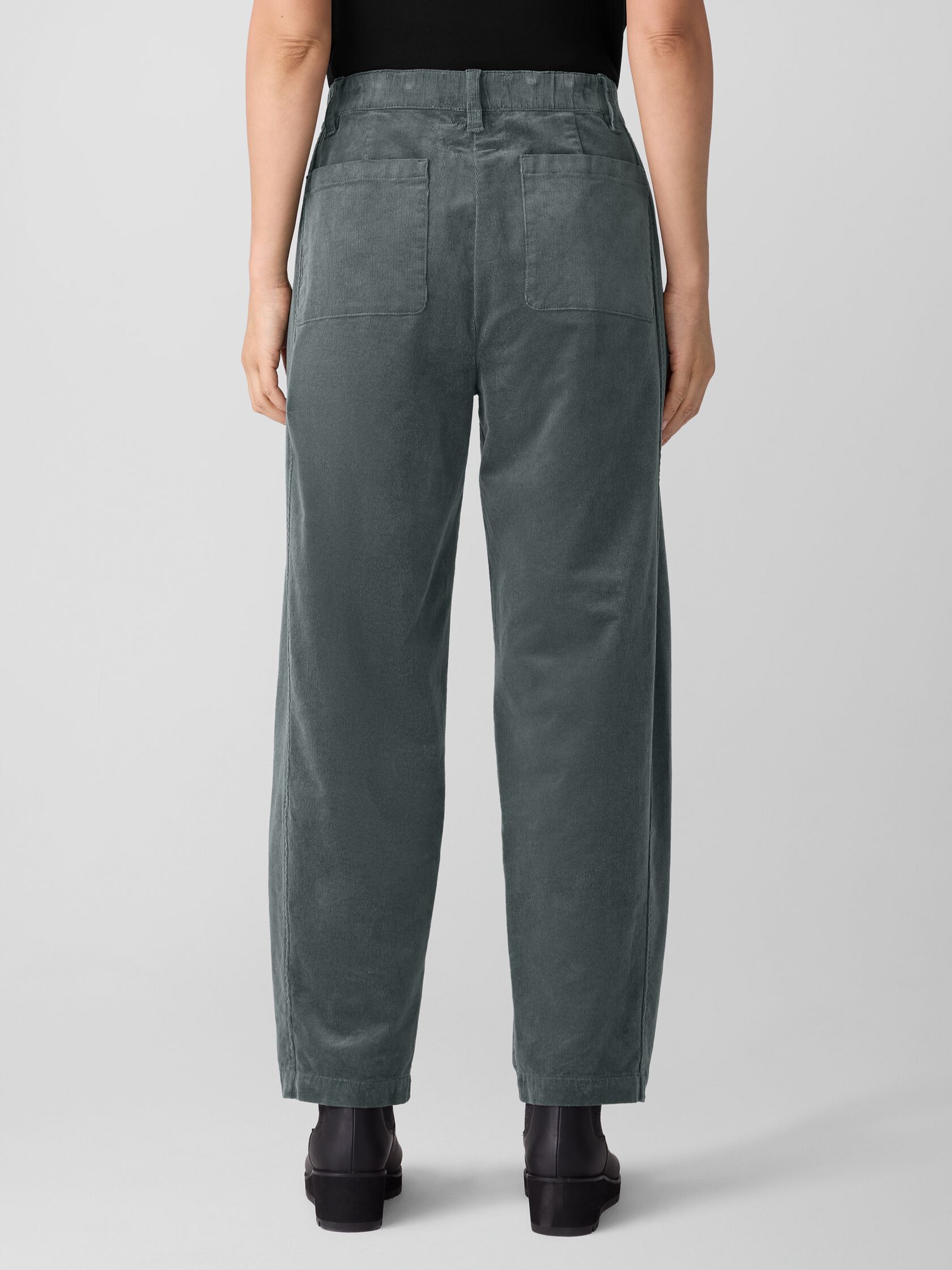 Organic Cotton Stretch Corduroy Lantern Pant