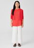 Organic Linen Cotton Airy Tuck Cropped Cardigan