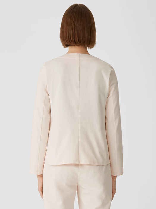 Organic Cotton Ponte Zip-Front Jacket