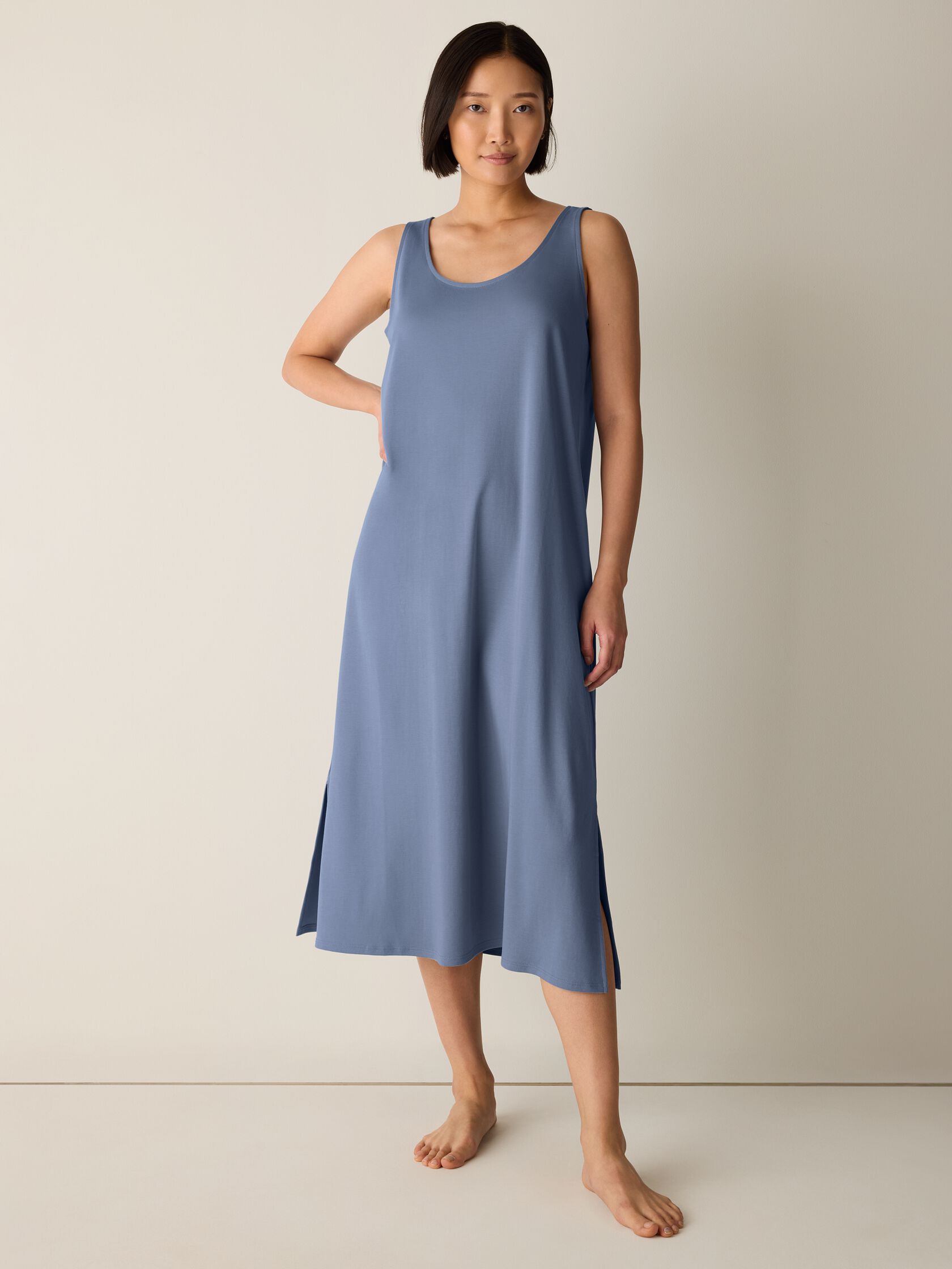 Organic Cotton Interlock Tank Sleep Dress