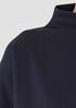 Pima Cotton Stretch Jersey Funnel Neck Top