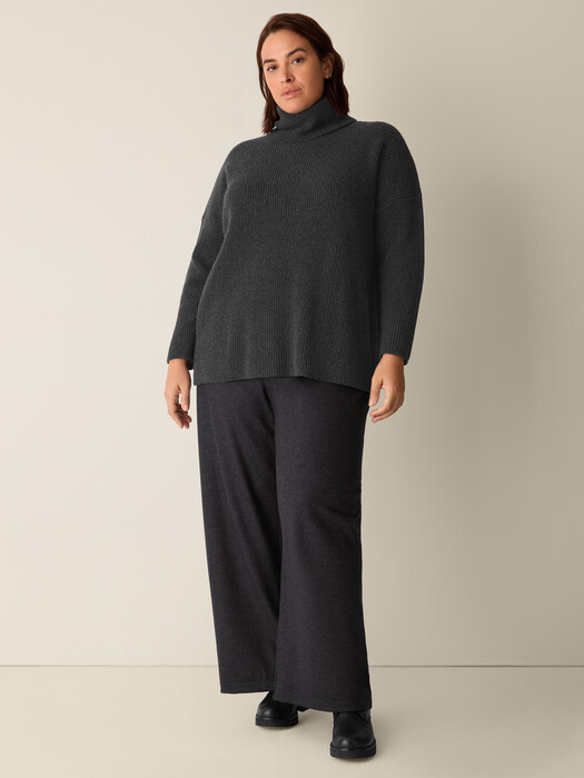Recycled Wool Cashmere Turtleneck Top