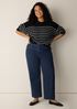 Cotton Stretch Denim Straight Jean