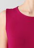 Stretch Jersey Knit Round Neck Dress