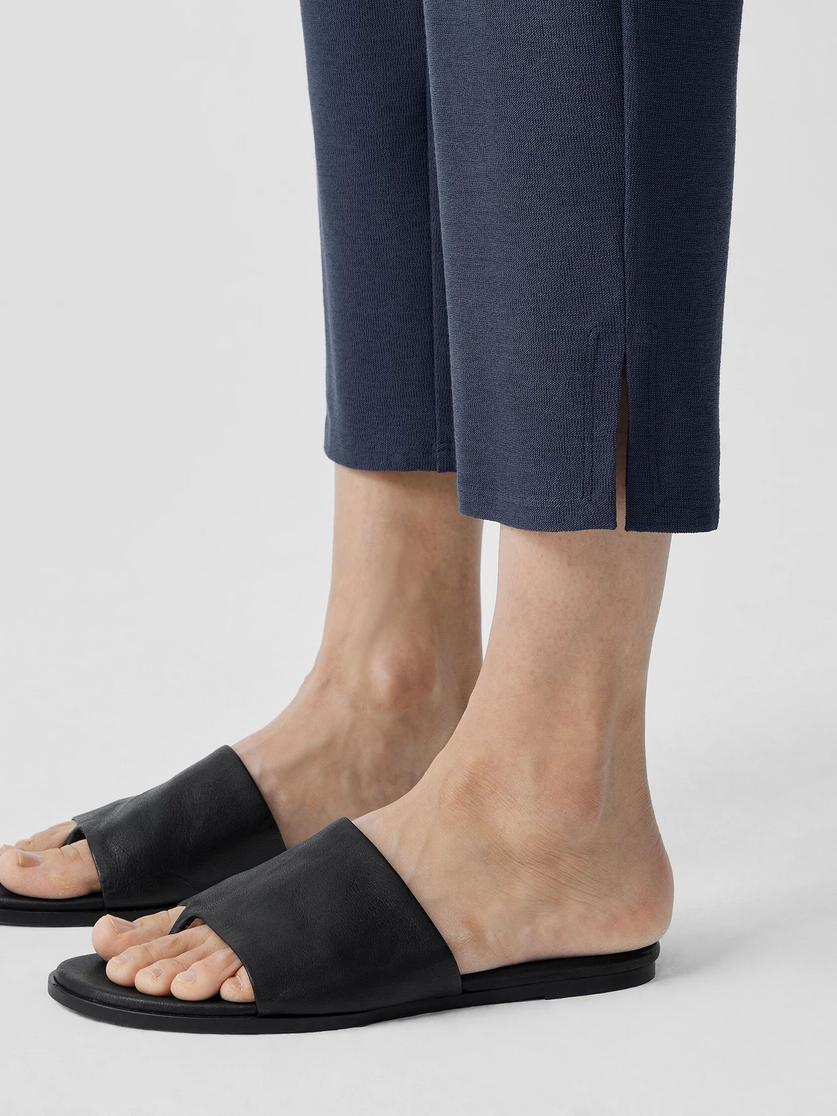 Washable Stretch Crepe Pant with Slits