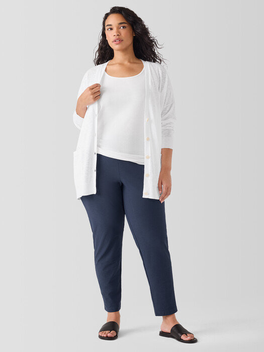 Washable Stretch Crepe Slim Pant