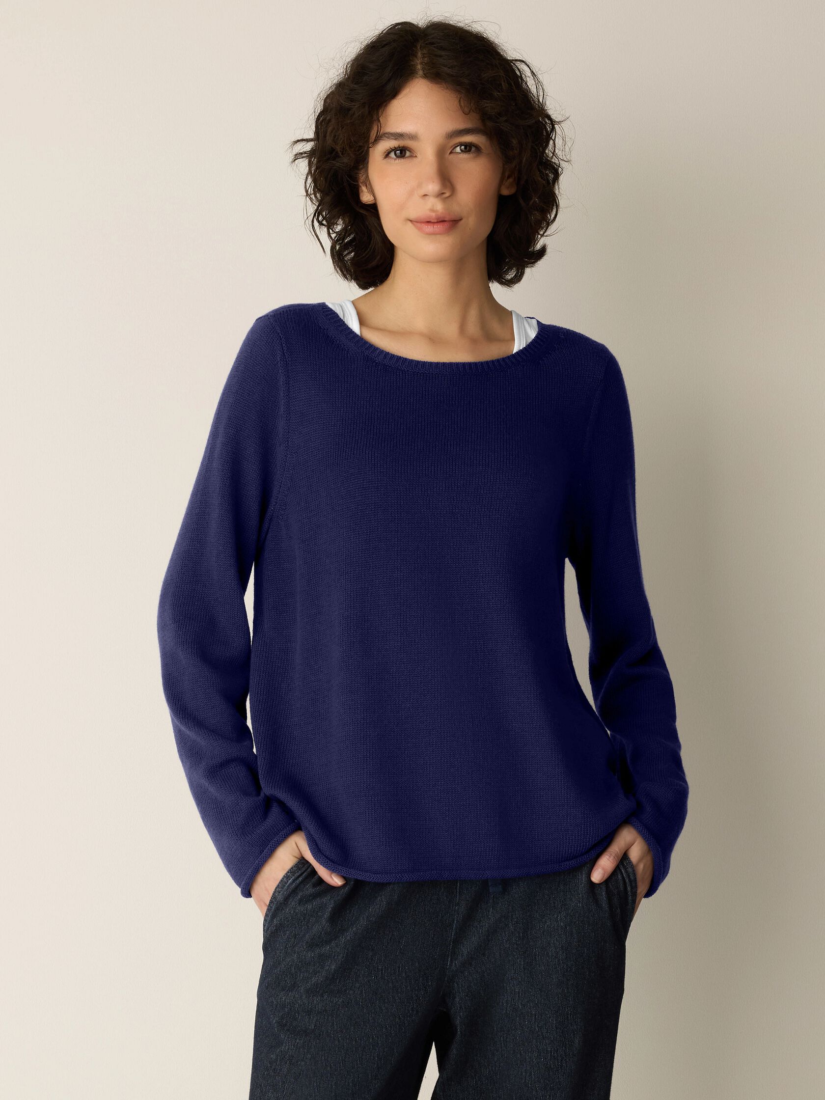 Peruvian Cotton Blend Bateau Neck Top