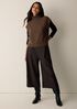 Fine Felted Wool Turtleneck Top in Regenerative Wool