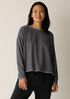 Striped Cozy Brushed Terry Box-Top
