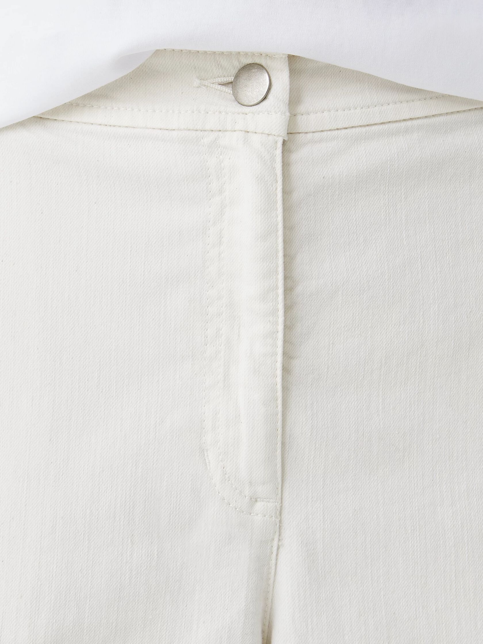 Undyed Organic Cotton Stretch Wide-Leg Jean