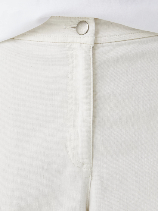 Undyed Organic Cotton Stretch Wide-Leg Jean