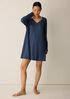 Organic Cotton Rib V-Neck Sleep Dress