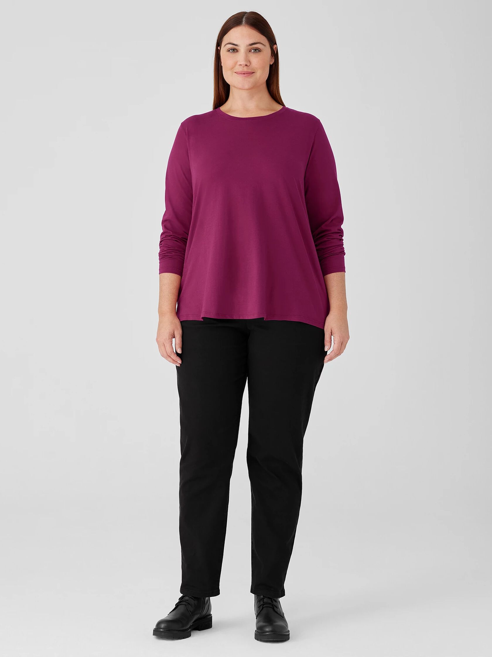 Organic Pima Cotton Jersey Long-Sleeve Tee
