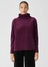 Cotton Velour Funnel Neck Box-Top