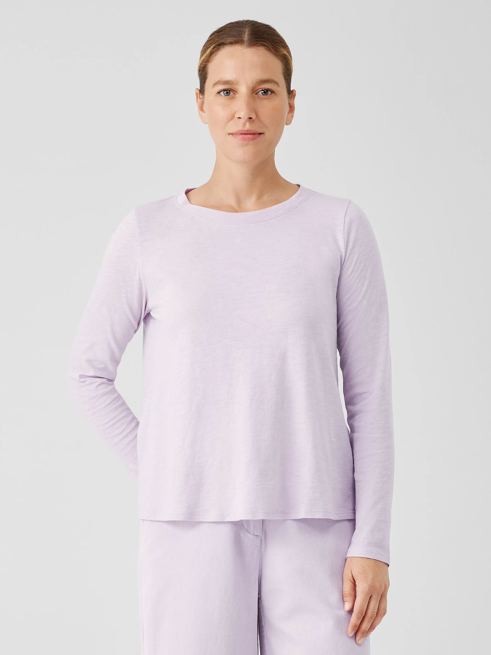 Organic Cotton Slub Crew Neck Top