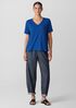 Organic Cotton Slubby Jersey V-Neck Tee