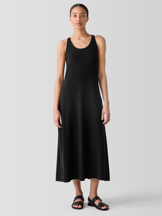 racer back jersey dress Victoria's Secret Black Sleeveless Dress Racer Back Jersey Dress with knotted de