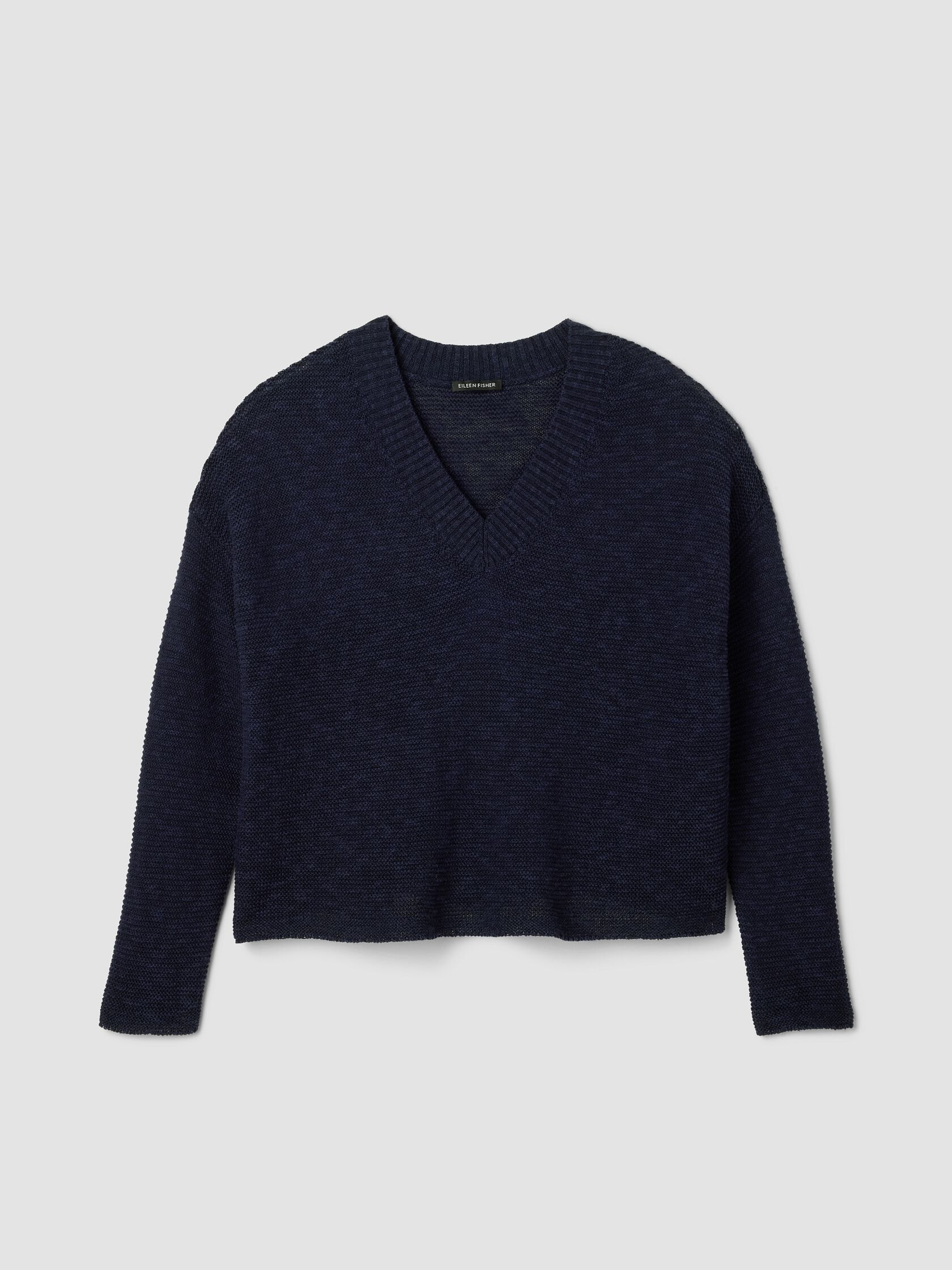 Organic Linen Cotton Slub V-Neck Top