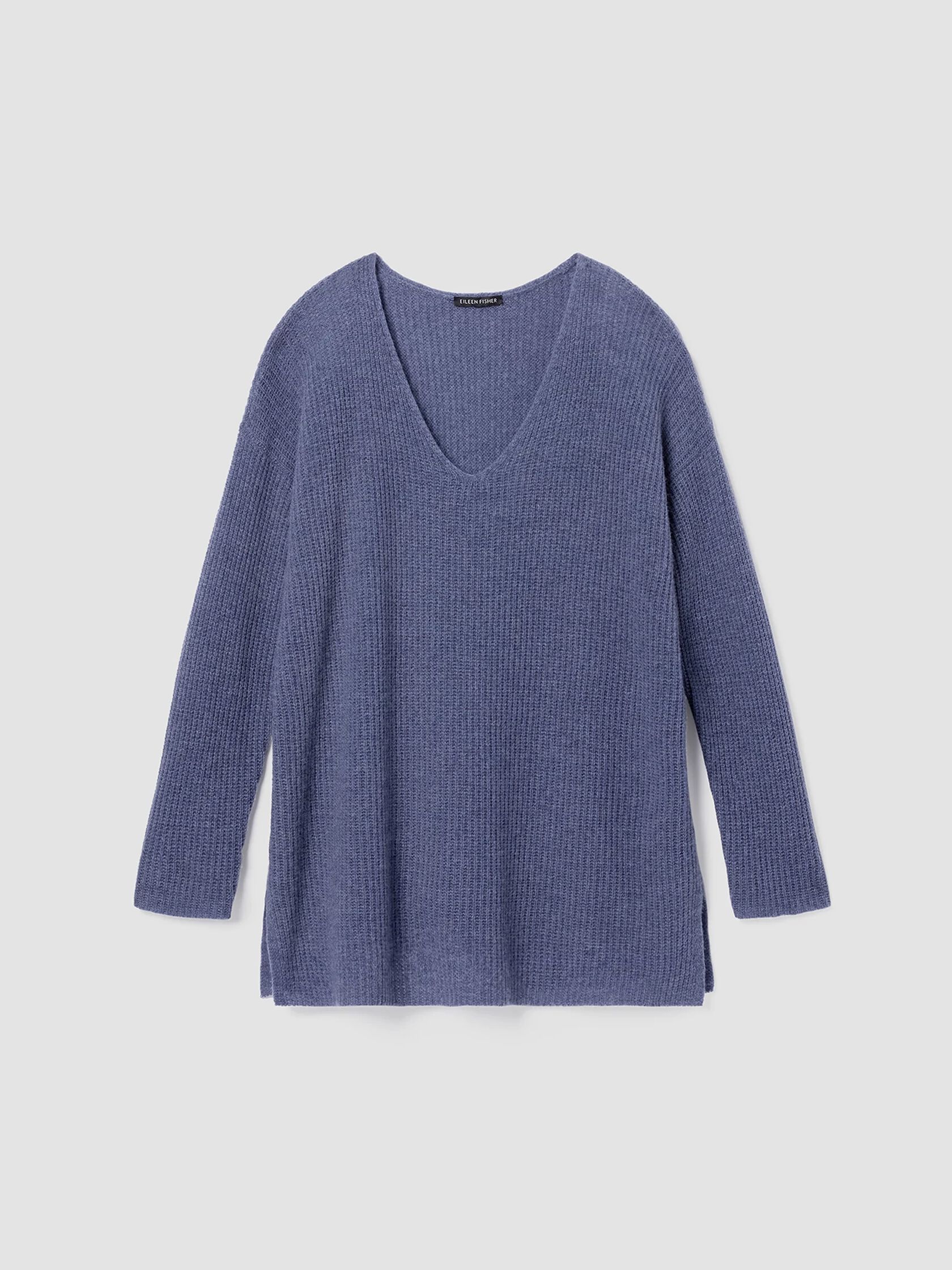 Italian Cashmere V-Neck Long Top