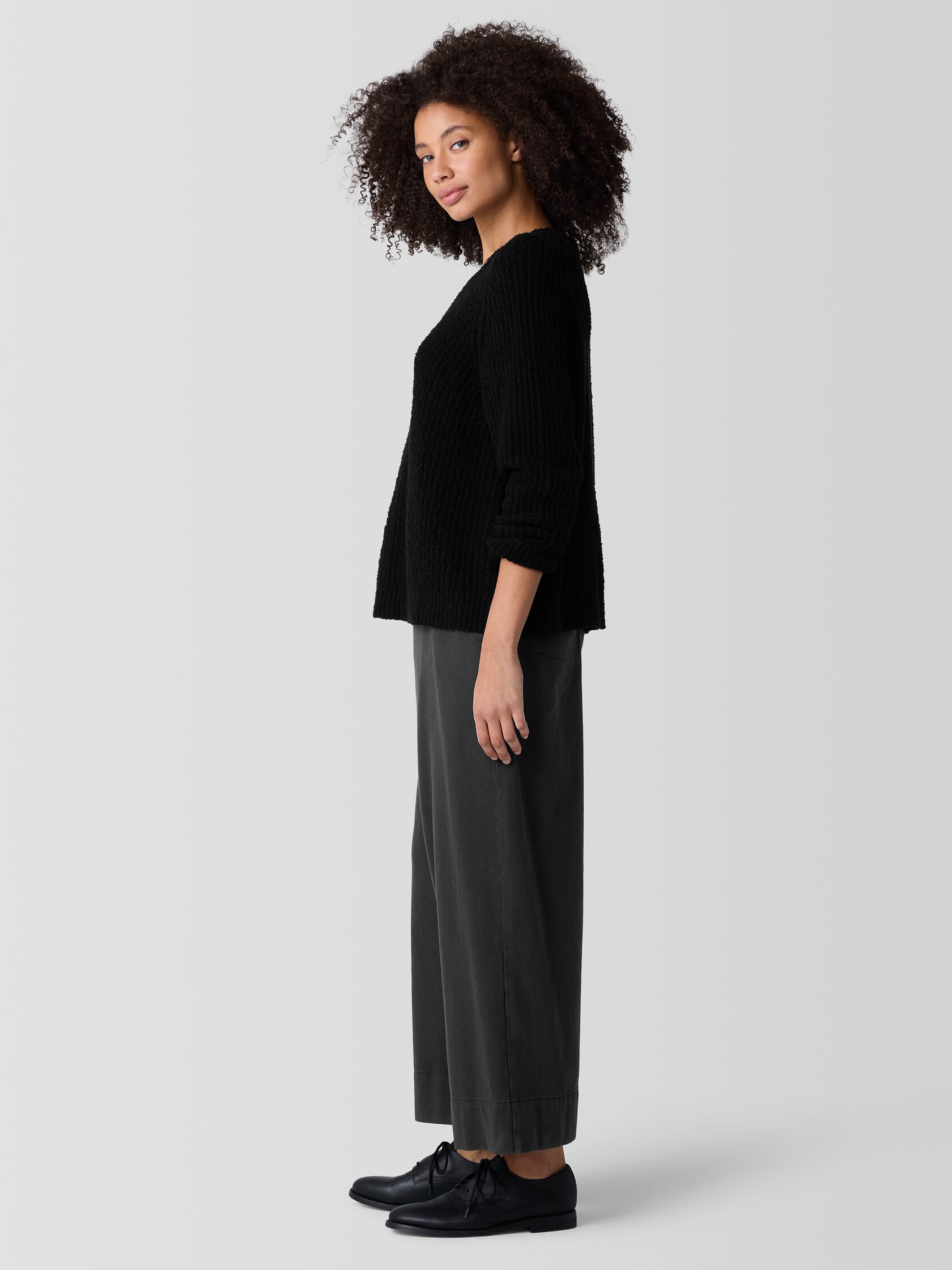 Cotton Fluff Crew Neck Top