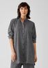 Hemp Organic Cotton Grid Long Shirt