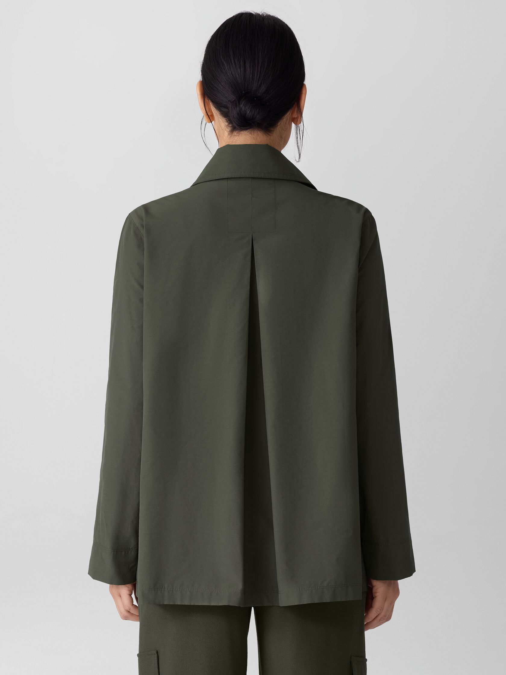 Light Cotton Nylon Short Trench Coat