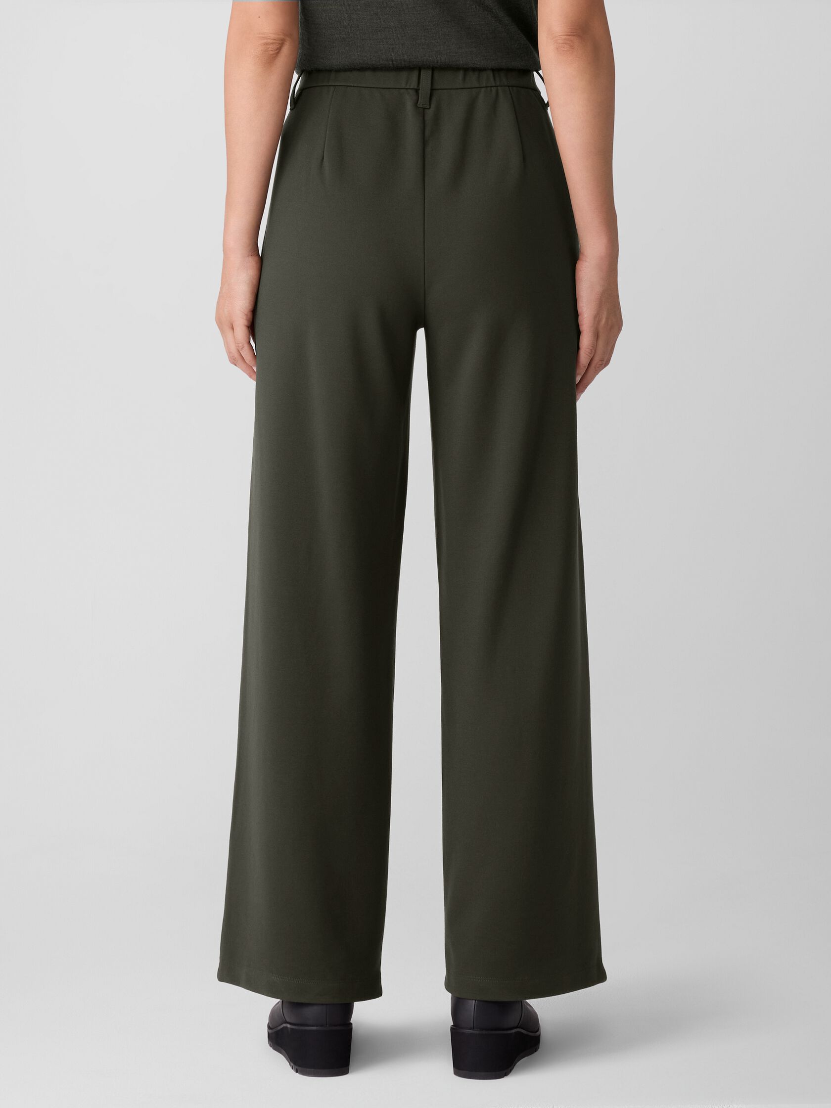 Washable Flex Ponte&nbsp;Wide Trouser Pant