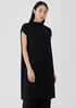 Traceable Cotton Jersey Funnel Neck Dress