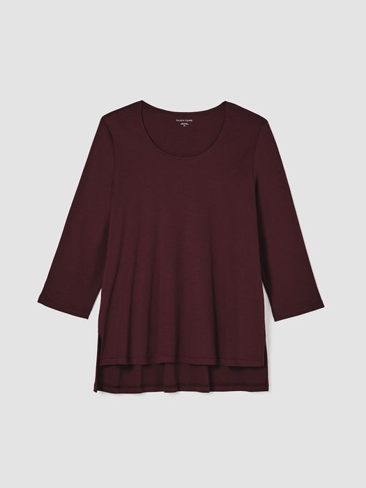 Cozy Organic Cotton Interlock U-Neck Top