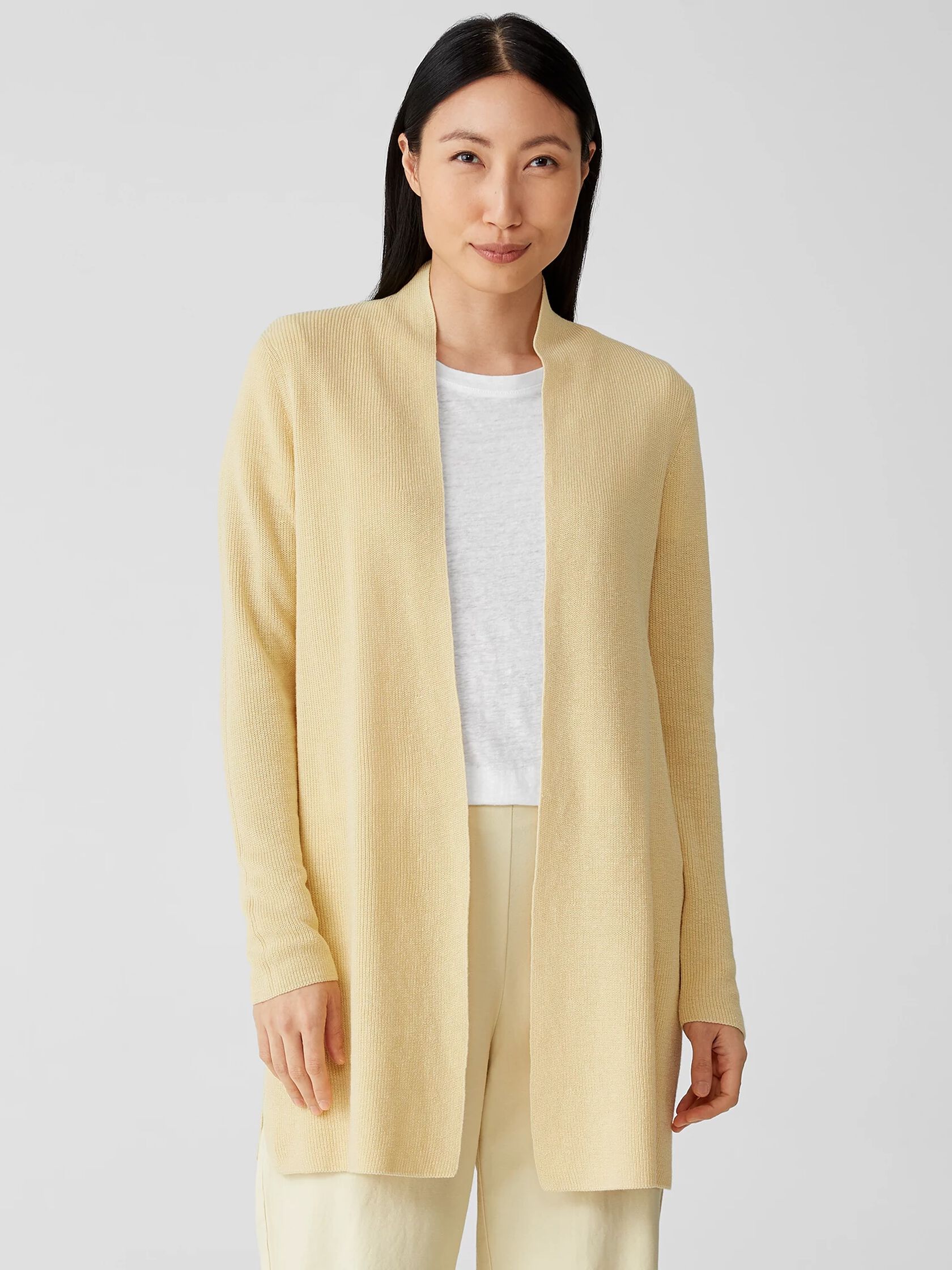 Organic Cotton Linen Long Cardigan