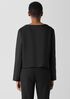 Quilted Silk Round Neck Jacket