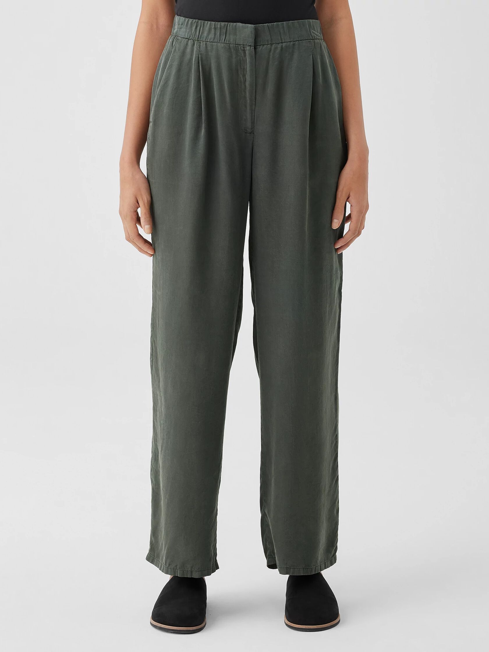 Sandwashed Twill Wide Trouser Pant