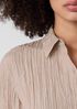 Crinkle Silk Habutai Classic Collar Shirt