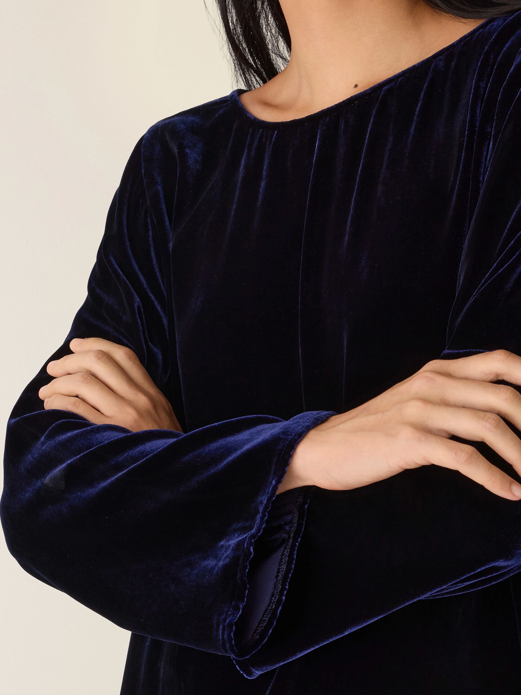 Velvet Bateau Neck Top