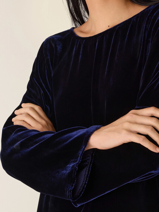 Velvet Bateau Neck Top