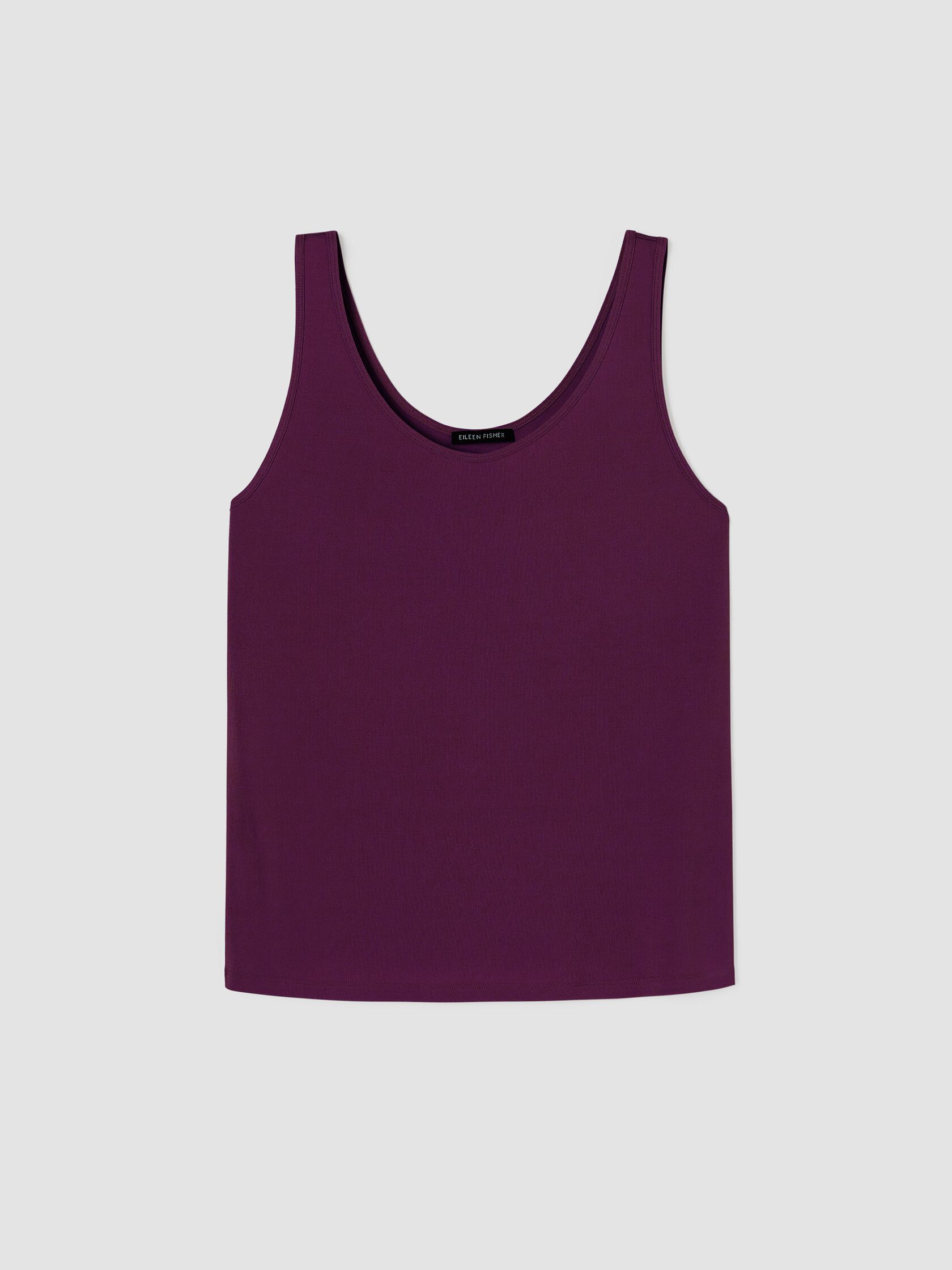 Stretch Silk Jersey Scoop Neck Tank
