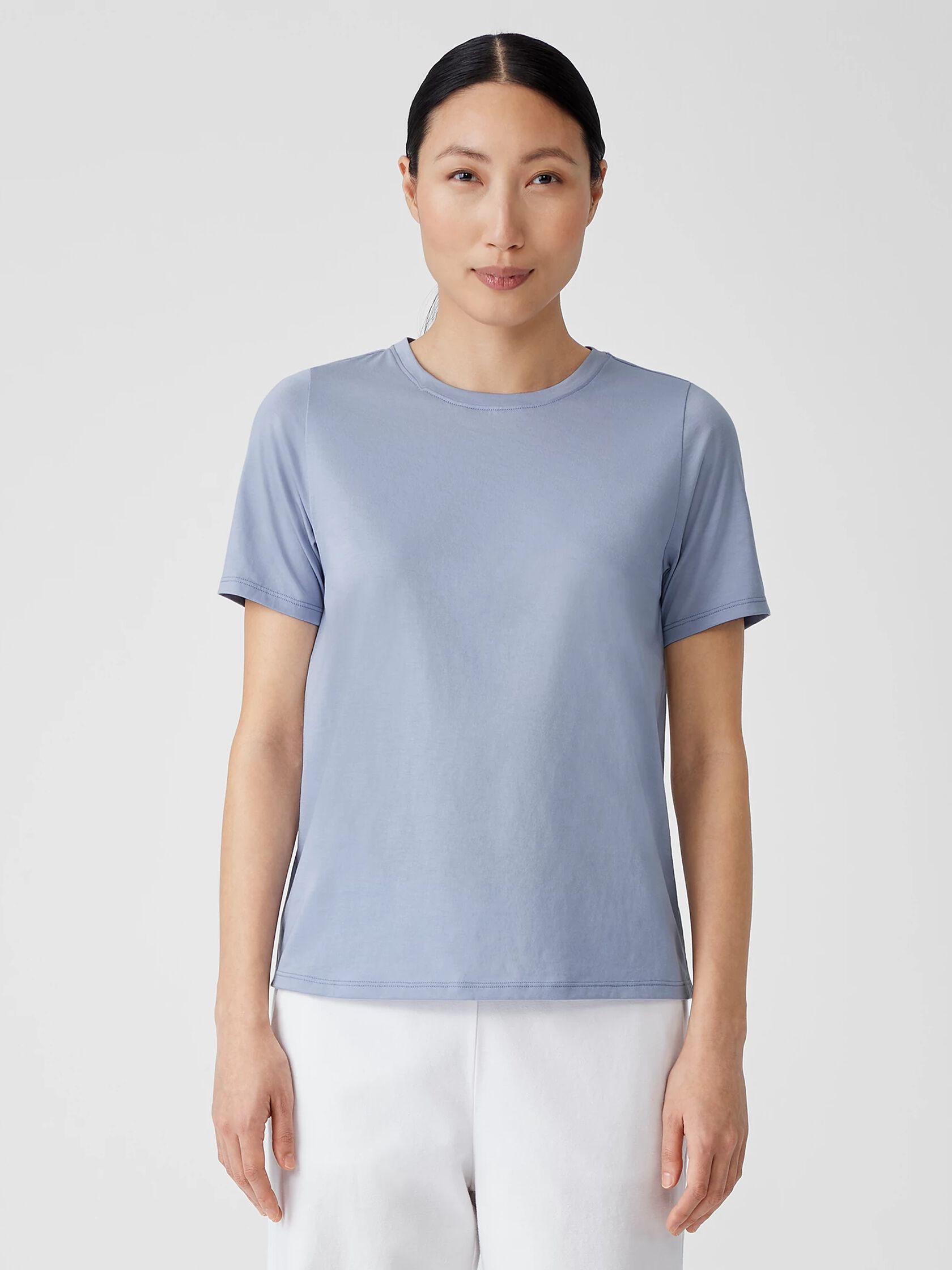 Organic Pima Cotton Jersey Round Neck Tee