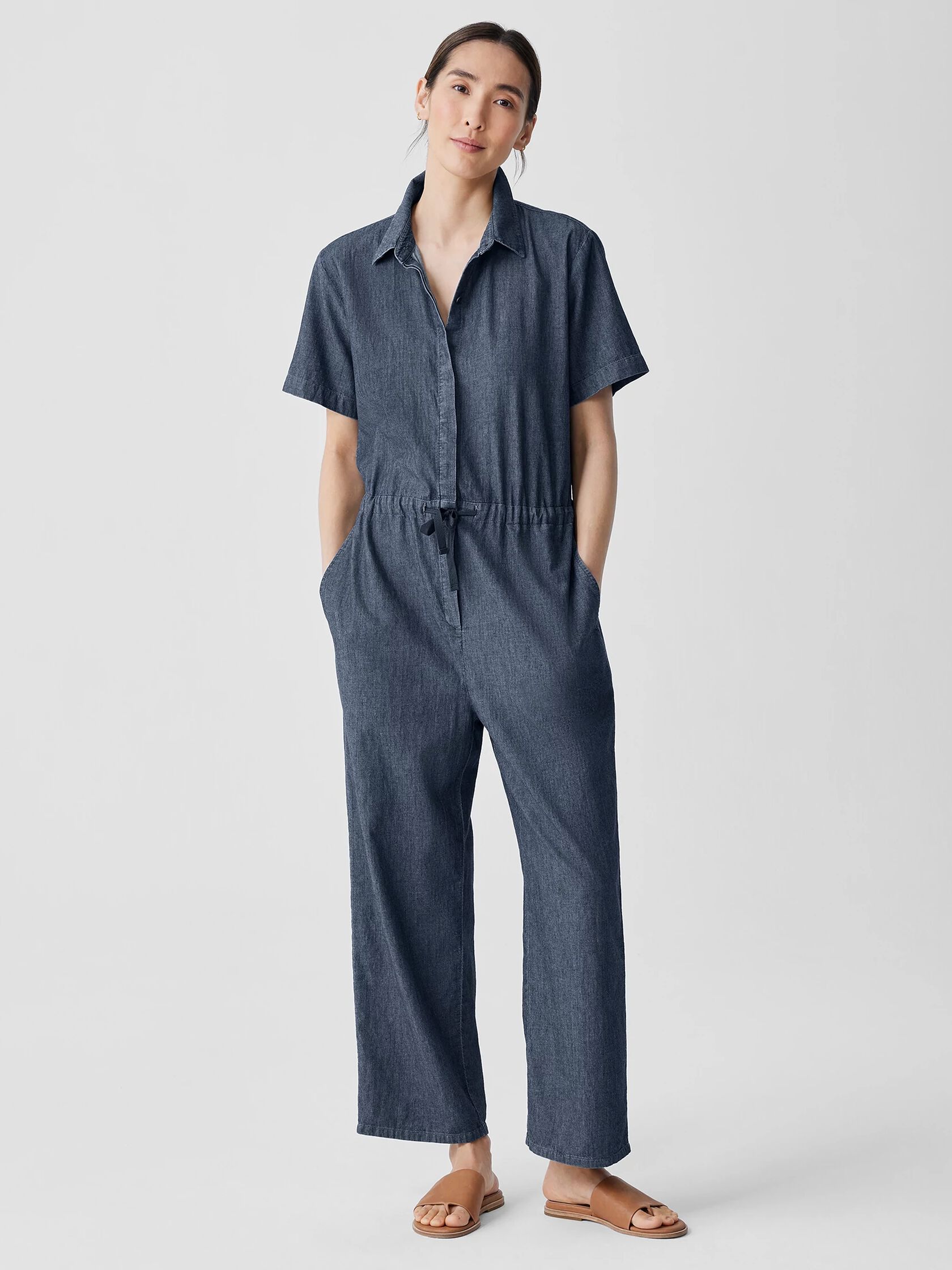 Airy Organic Cotton Twill Jumpsuit