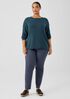 Peruvian Cotton Blend Crew Neck Top
