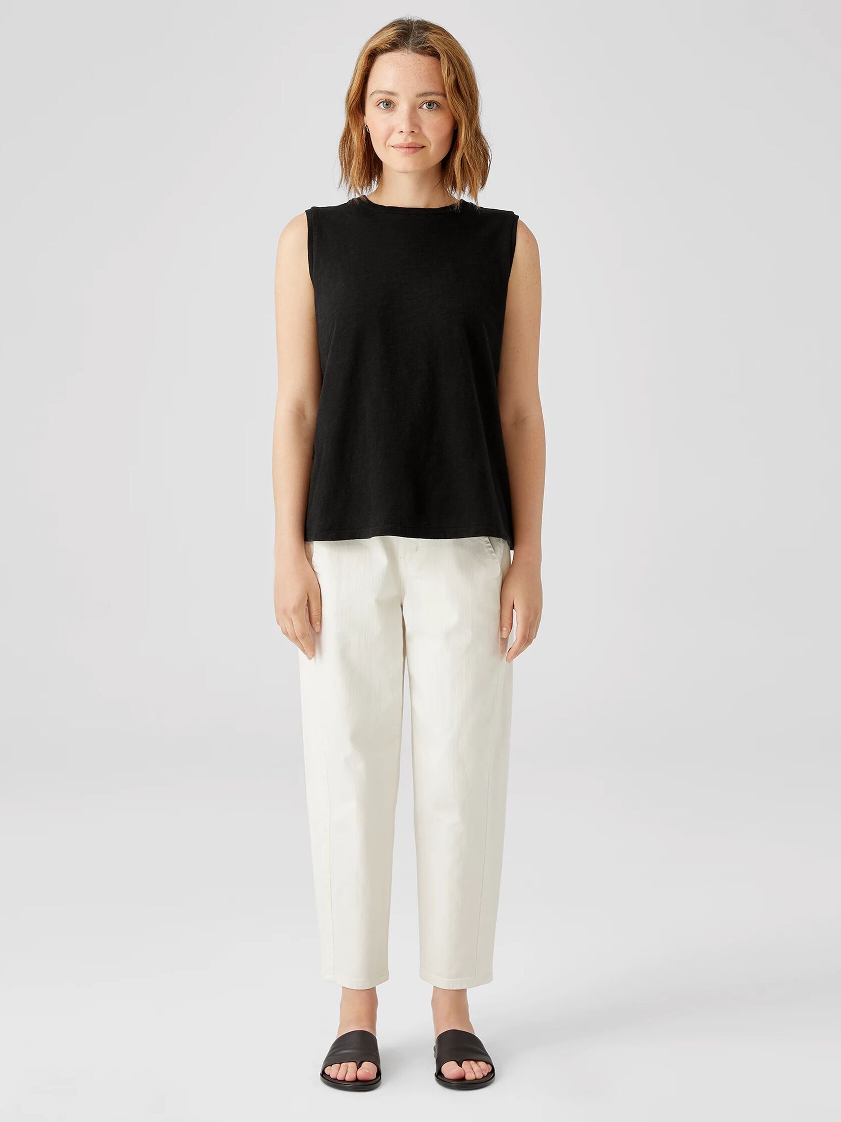 Organic Cotton Slub Crew Neck Tank