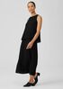 Accordion Silk Jacquard Round Neck Tank