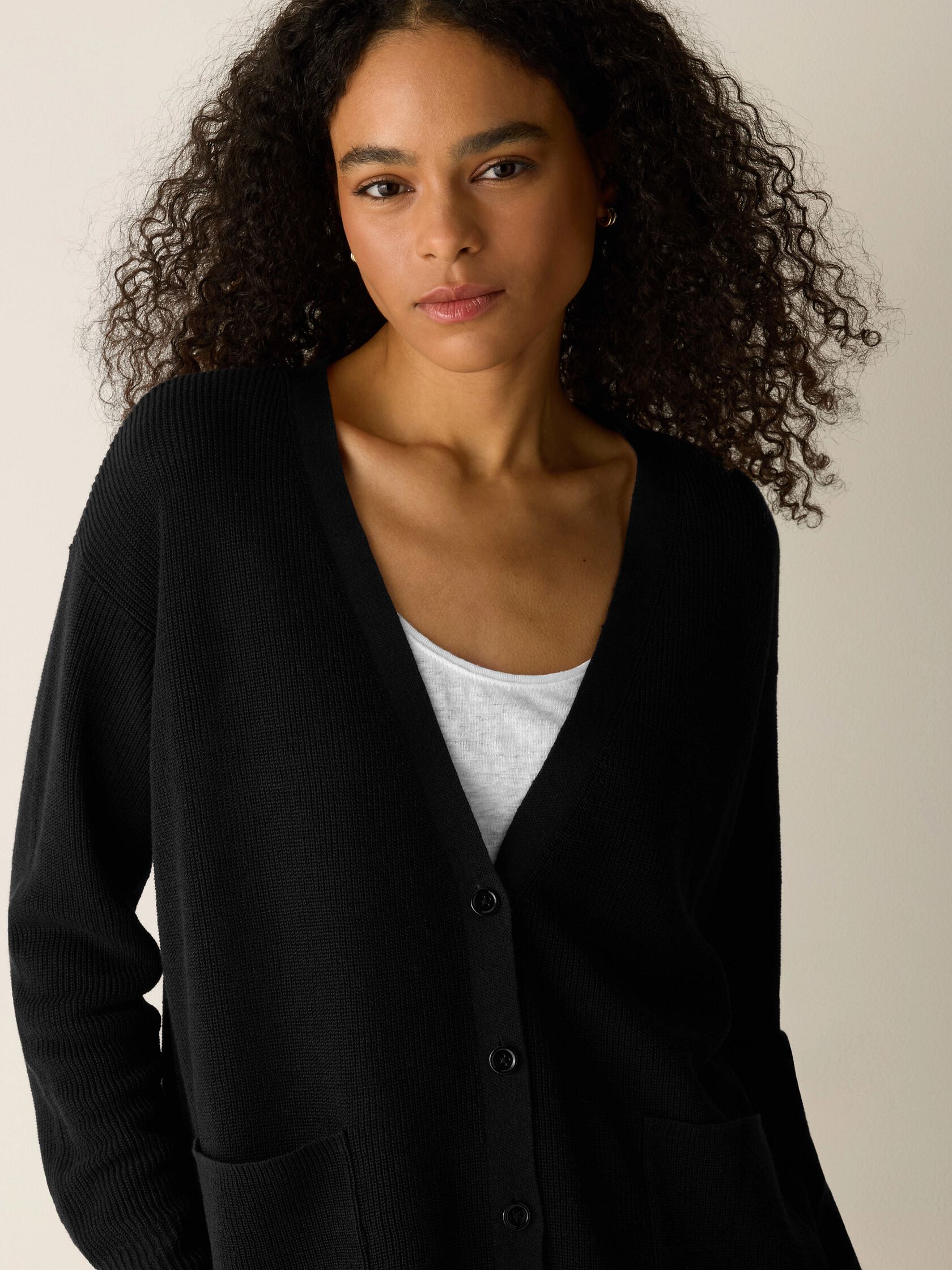 Organic Linen Cotton Slouchy Long Cardigan