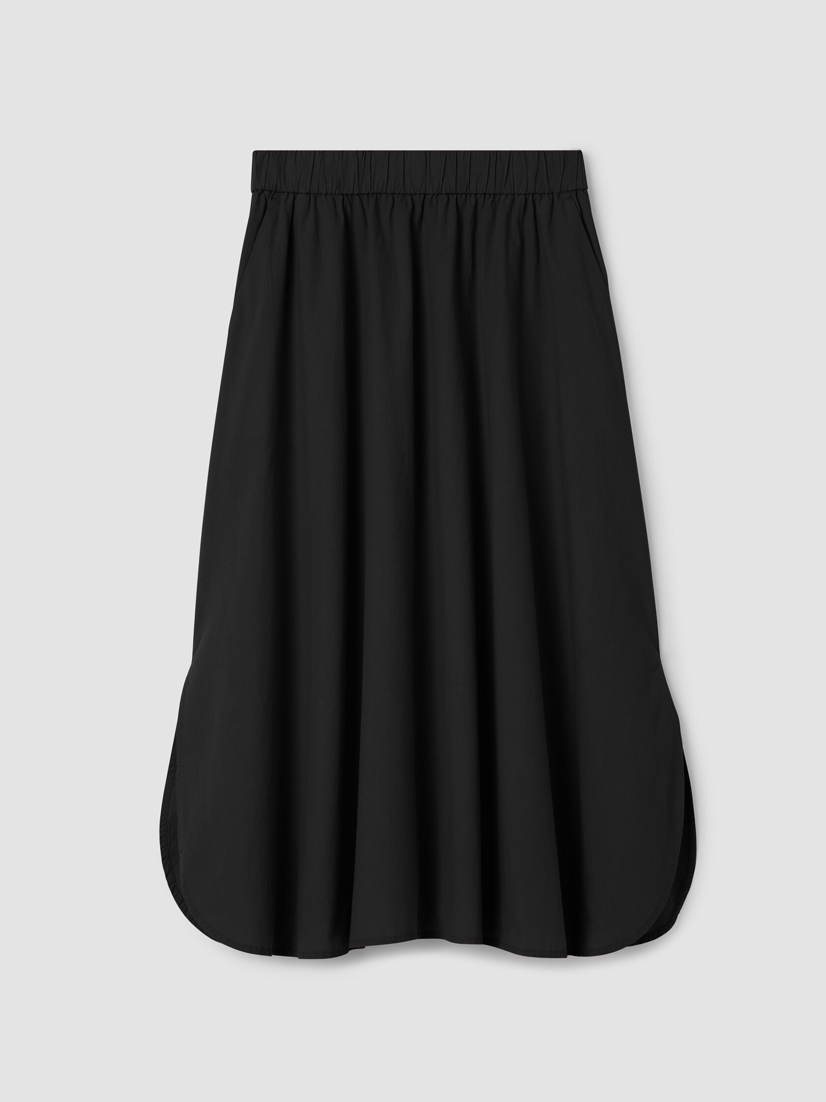 Washed Organic Cotton Poplin A-Line Skirt